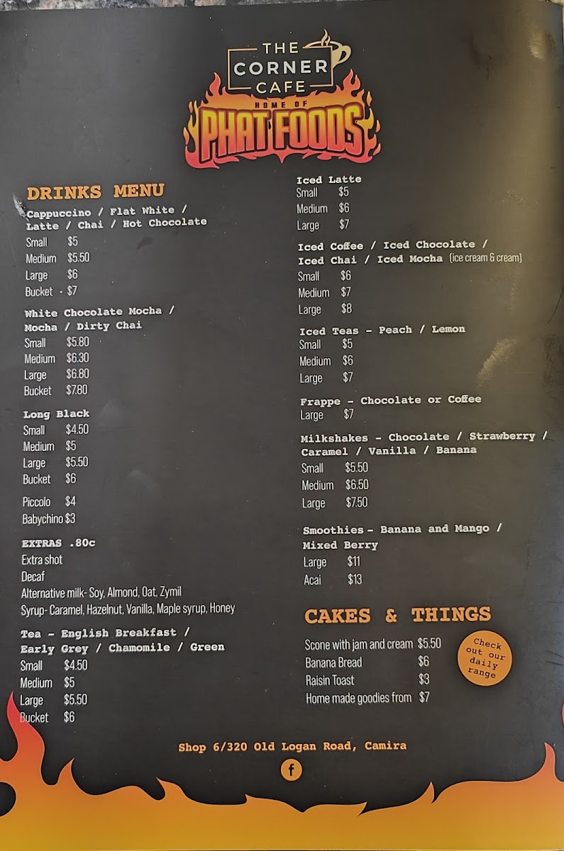 Menu The Corner Cafe- Home Of Phat Foods-3