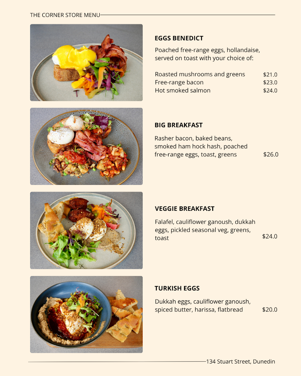 Menu The Corner Store Cafe-1