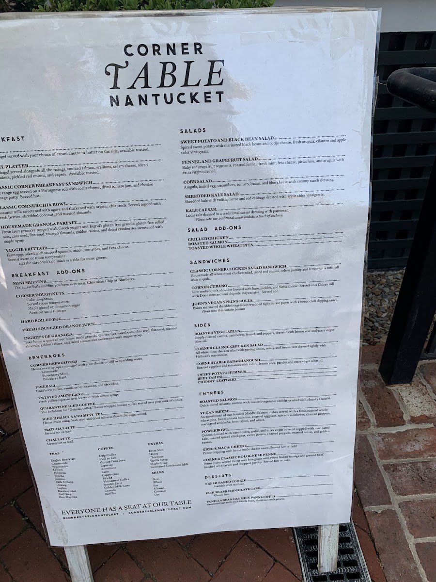 Menu The Corner Table Cafe-2