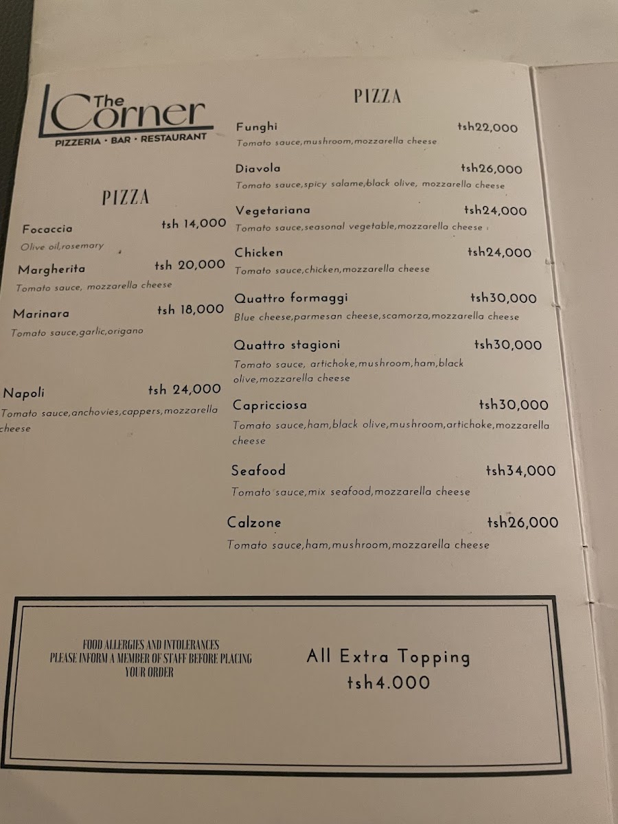 Menu The Corner-9