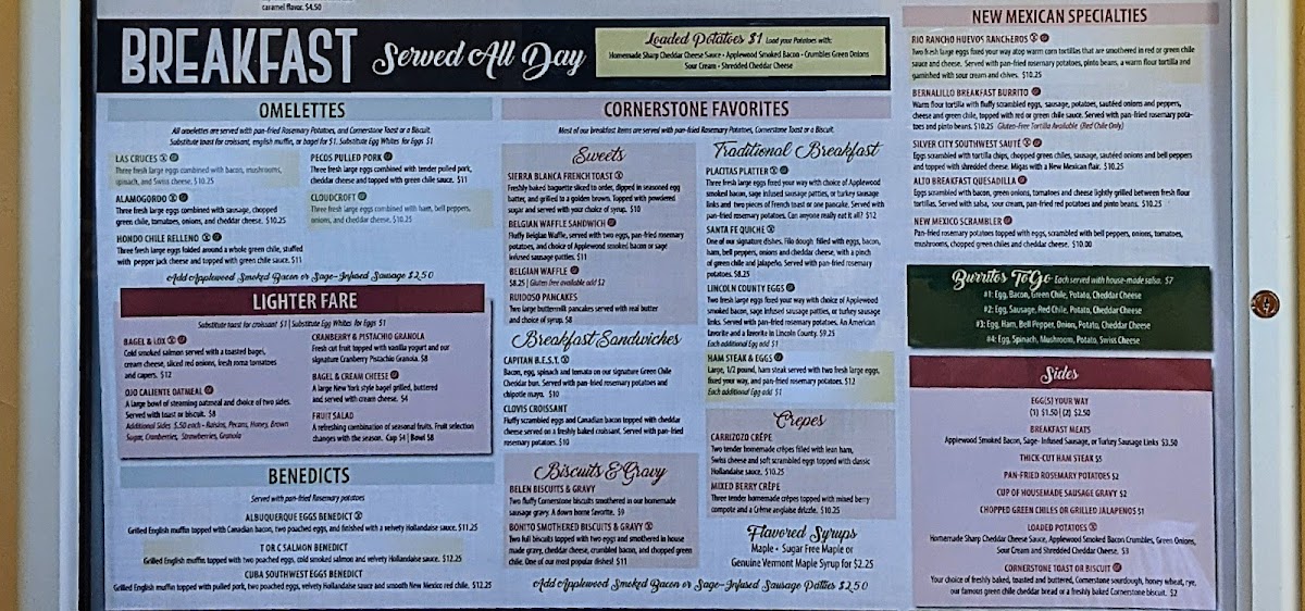 Menu The Cornerstone Bakery & Cafe-3