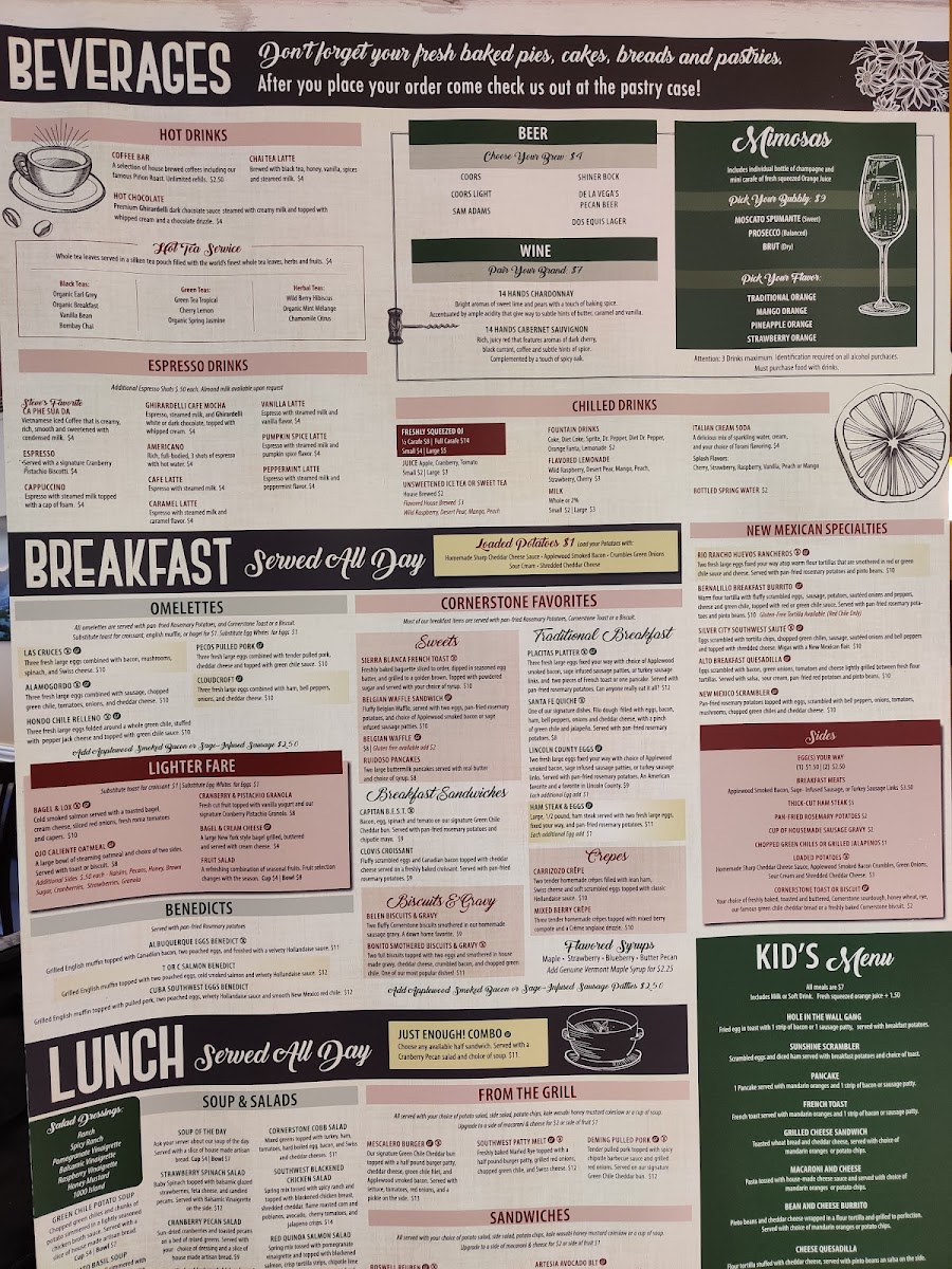 Menu The Cornerstone Bakery & Cafe-4