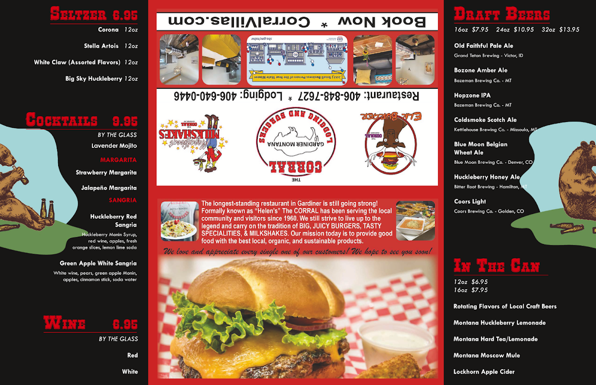 Menu The Corral-1