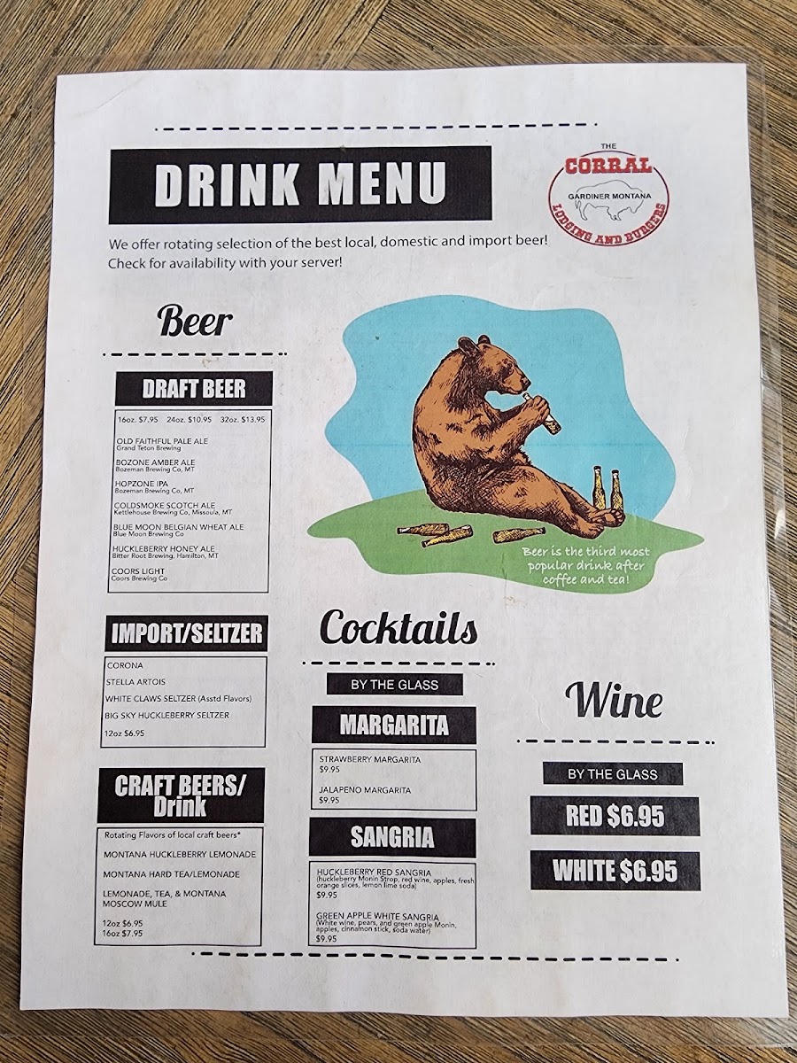 Menu The Corral-4