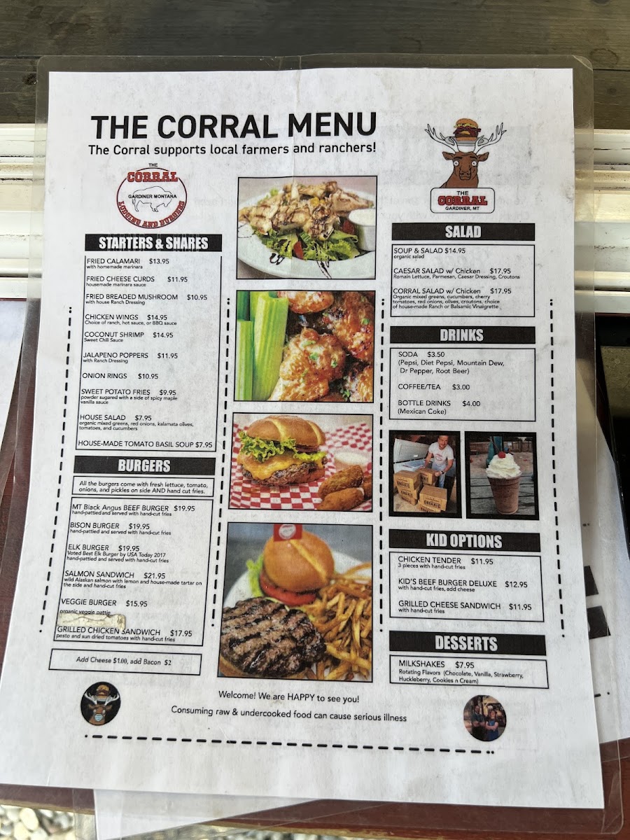 Menu The Corral-6