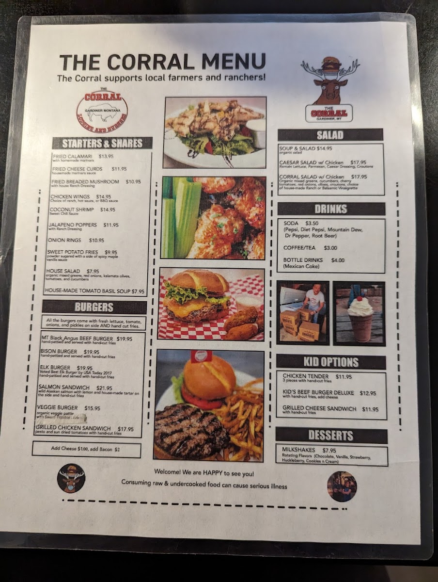 Menu The Corral-9