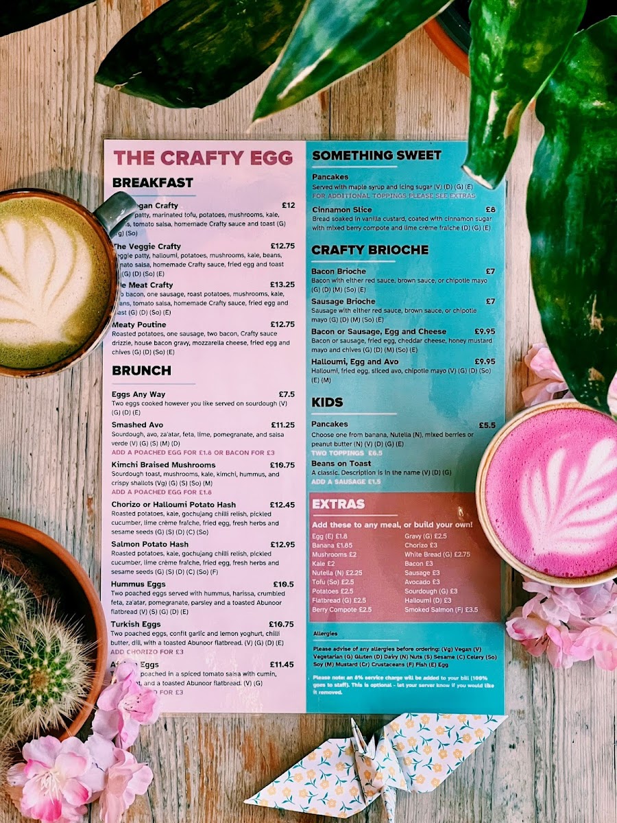 Menu The Crafty Egg-1