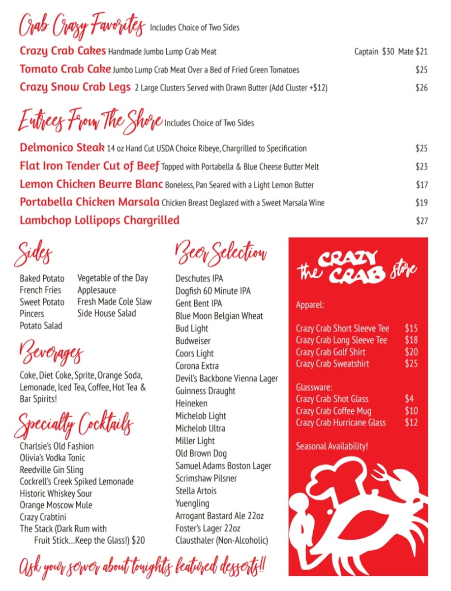 Menu The Crazy Crab-9