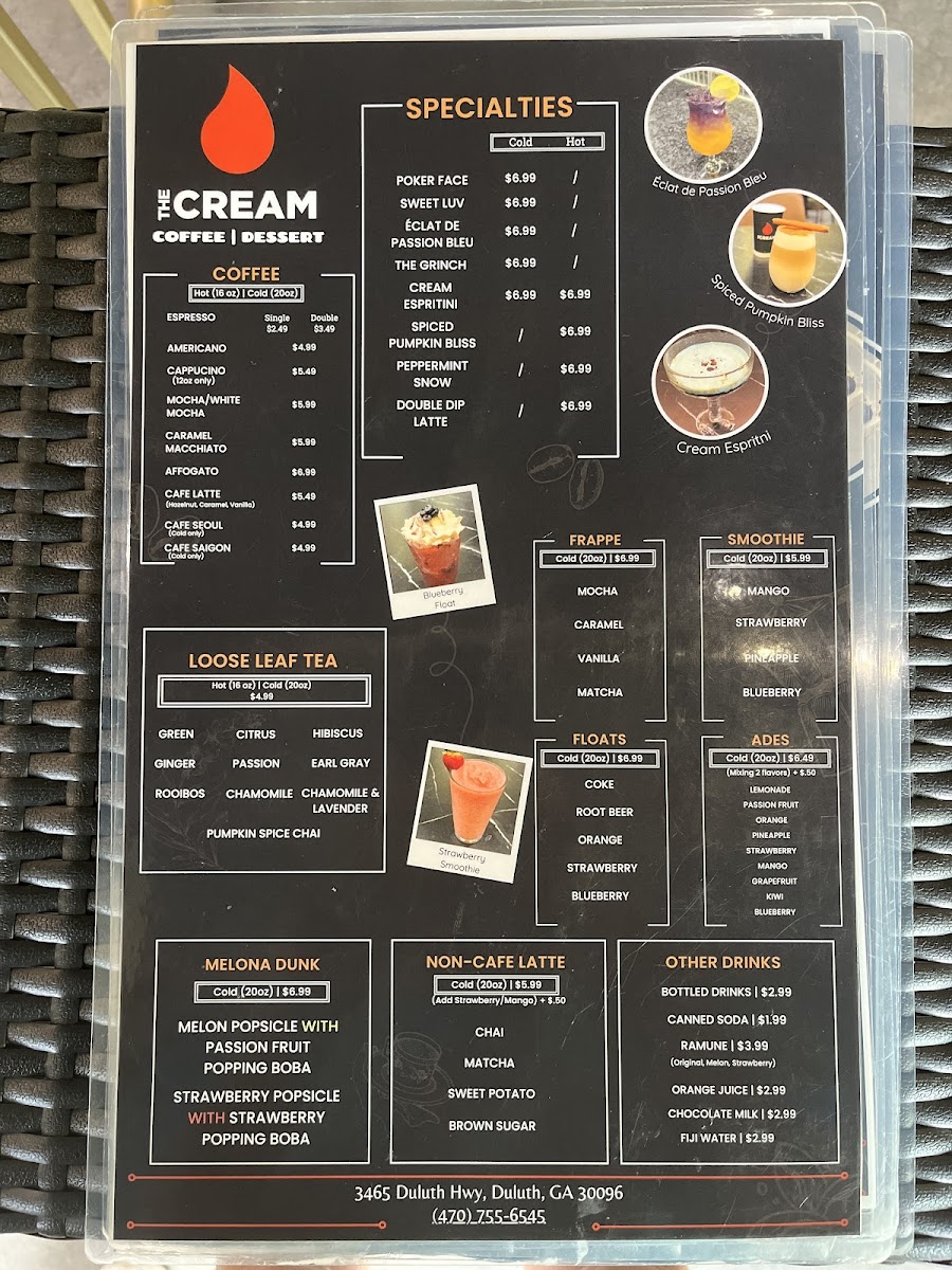 Menu The Cream-1