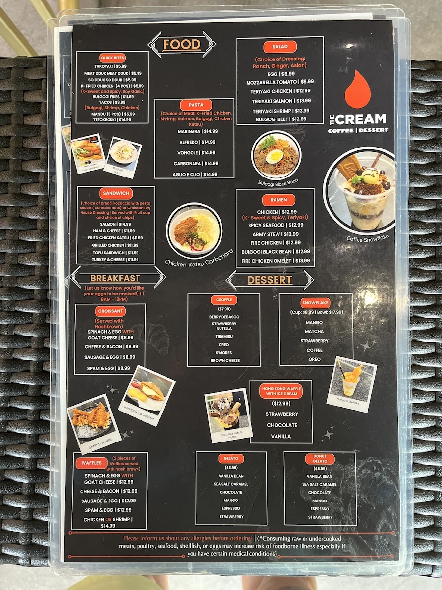 Menu The Cream-2