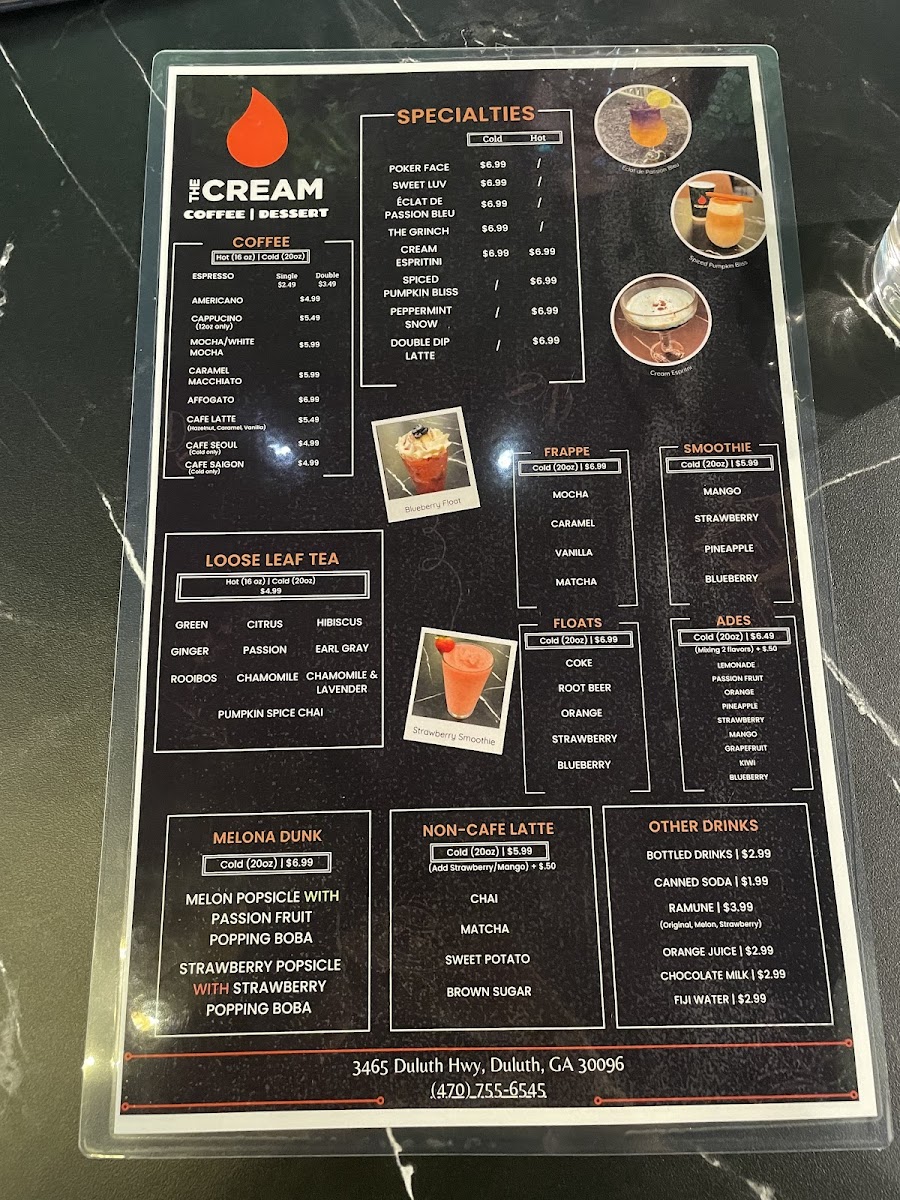 Menu The Cream-3