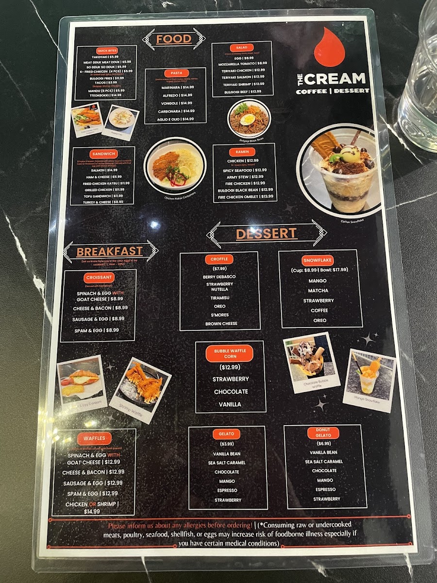 Menu The Cream-5