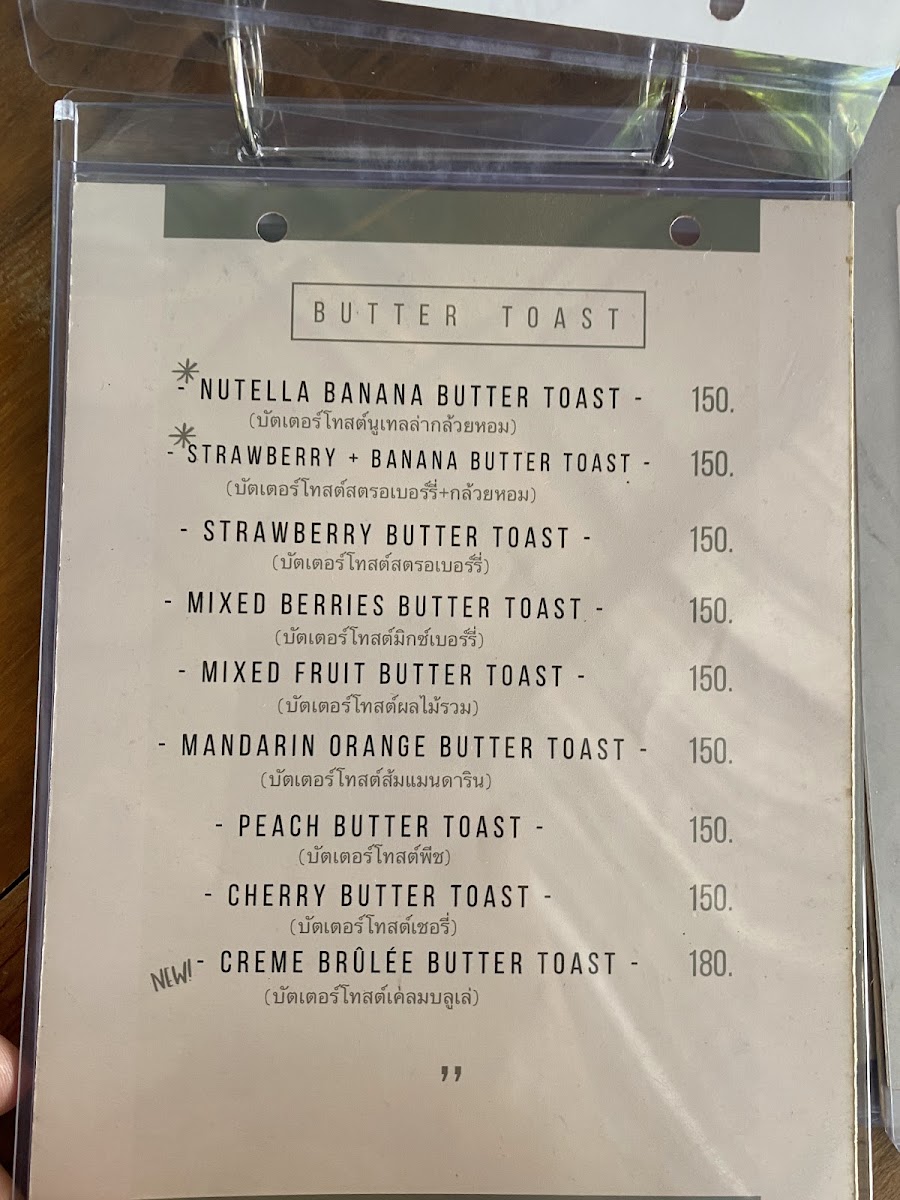 Menu The Creek @ Khao Yai-2