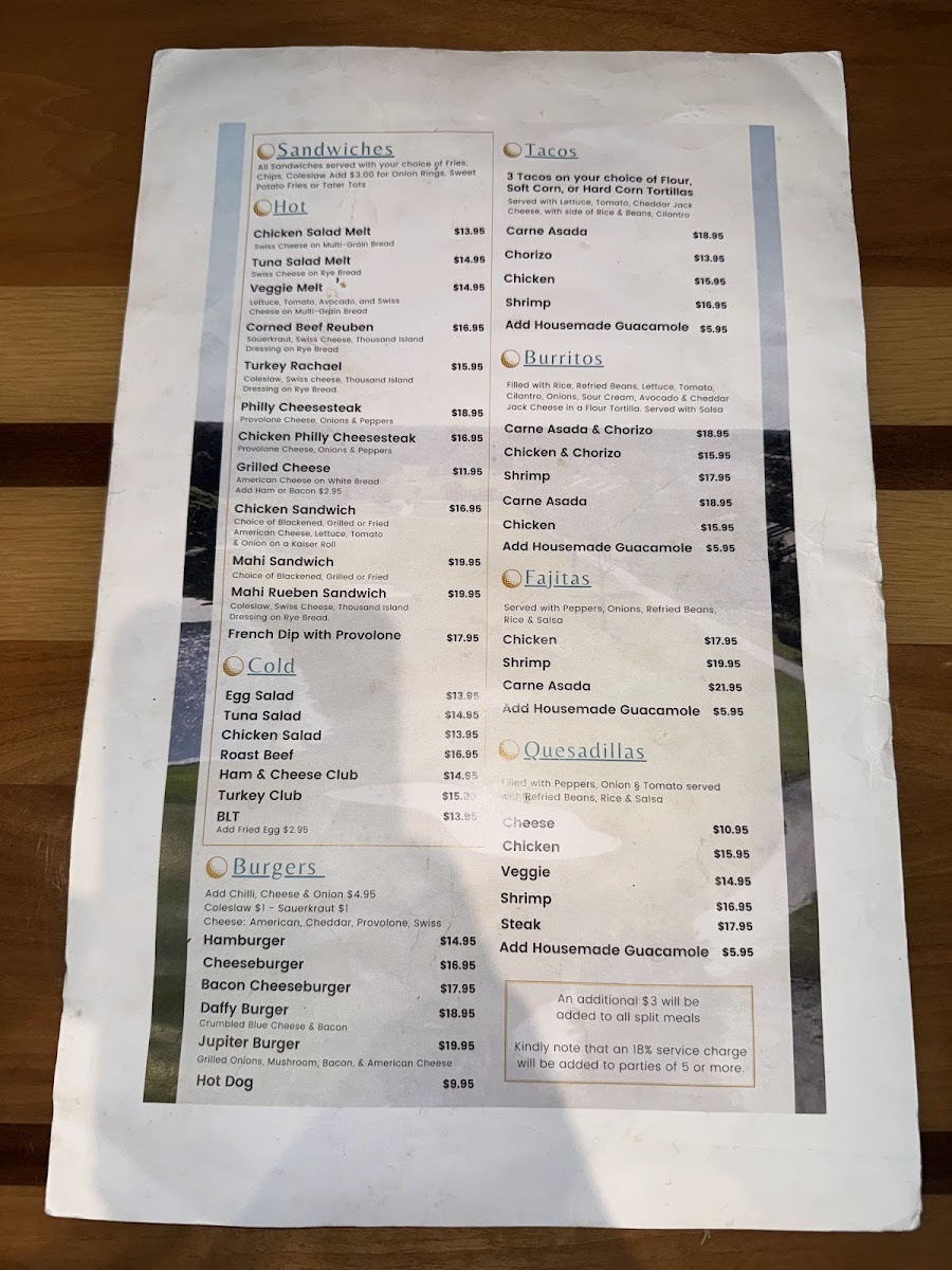 Menu The Creek Pub & Grill-1