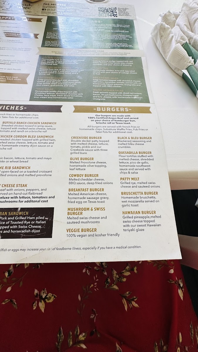 Menu The Creekside Lodge-8