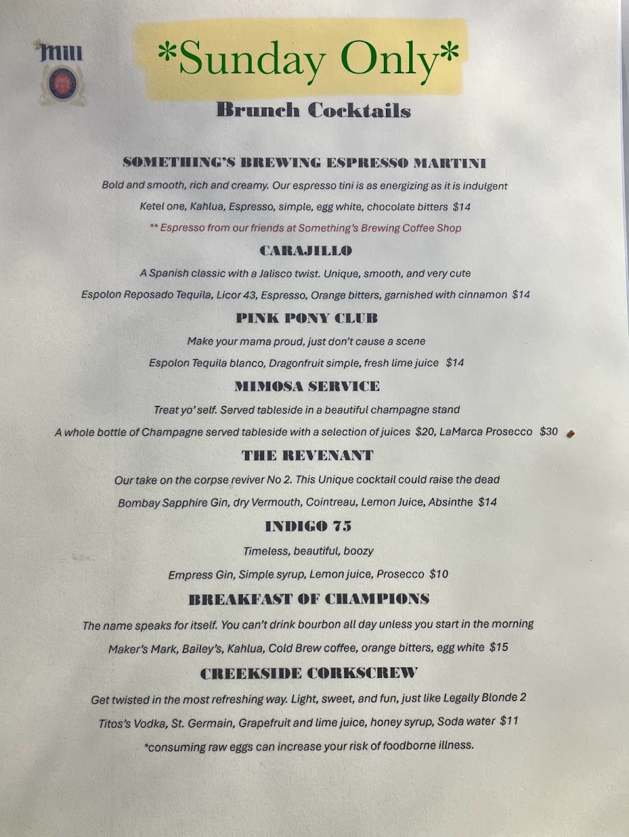 Menu The Creekside Mill-5