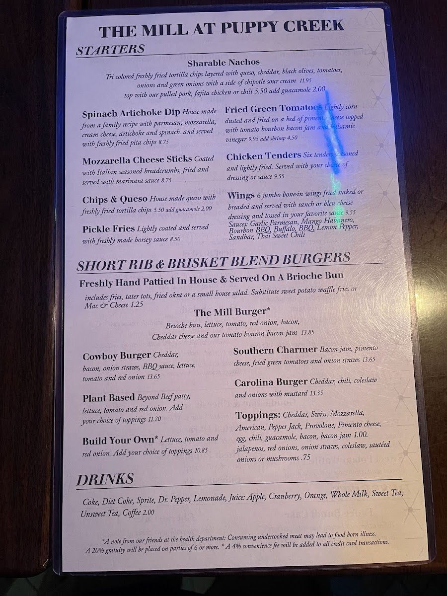 Menu The Creekside Mill-8