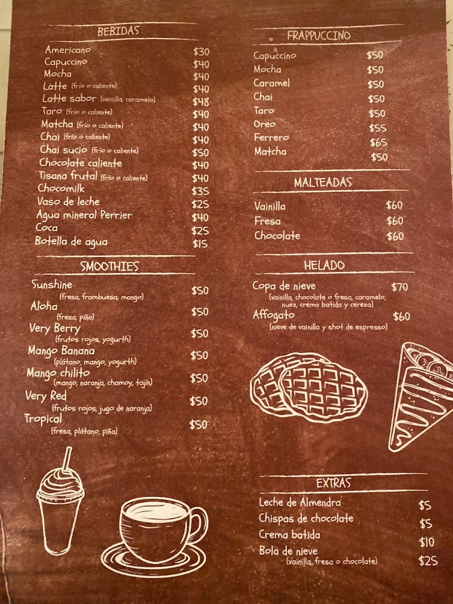 Menu The Creperie Gdl-4
