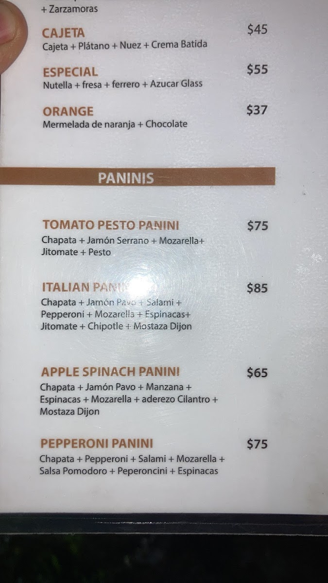 Menu The Creperie Gdl-6