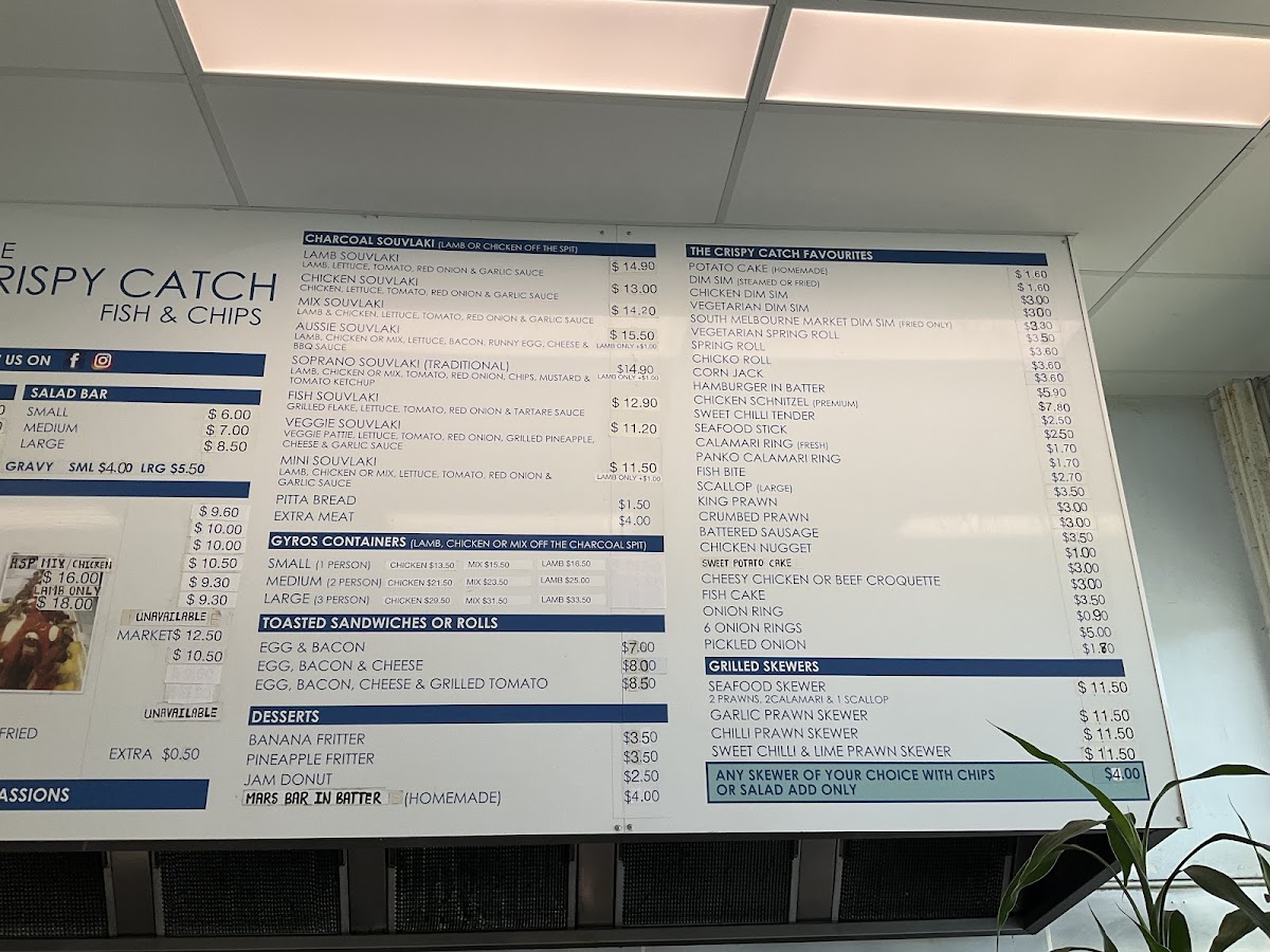 Menu The Crispy Catch Fish & Chips - Ringwood East-4