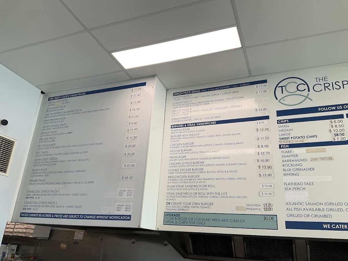Menu The Crispy Catch Fish & Chips - Ringwood East-7