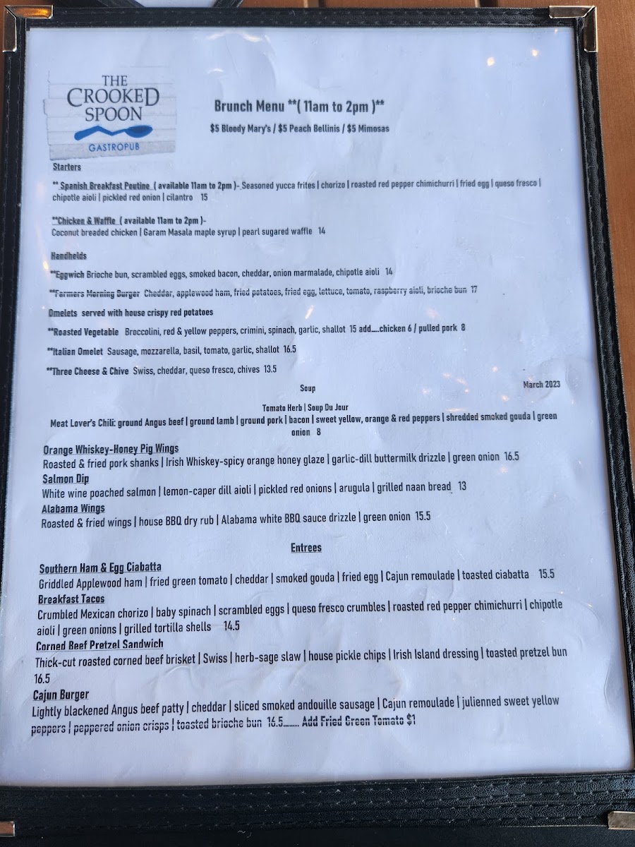 Menu The Crooked Spoon-10