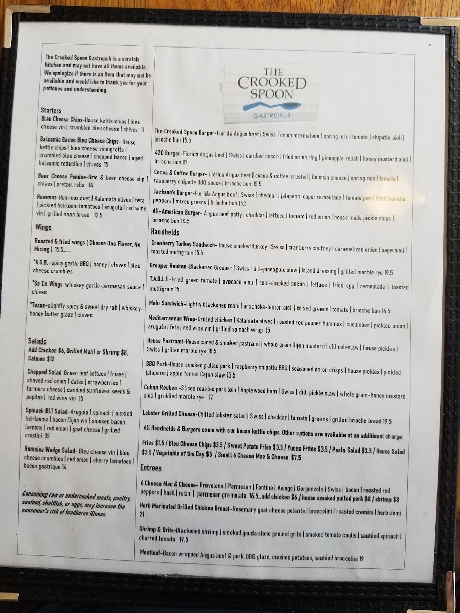 Menu The Crooked Spoon-3