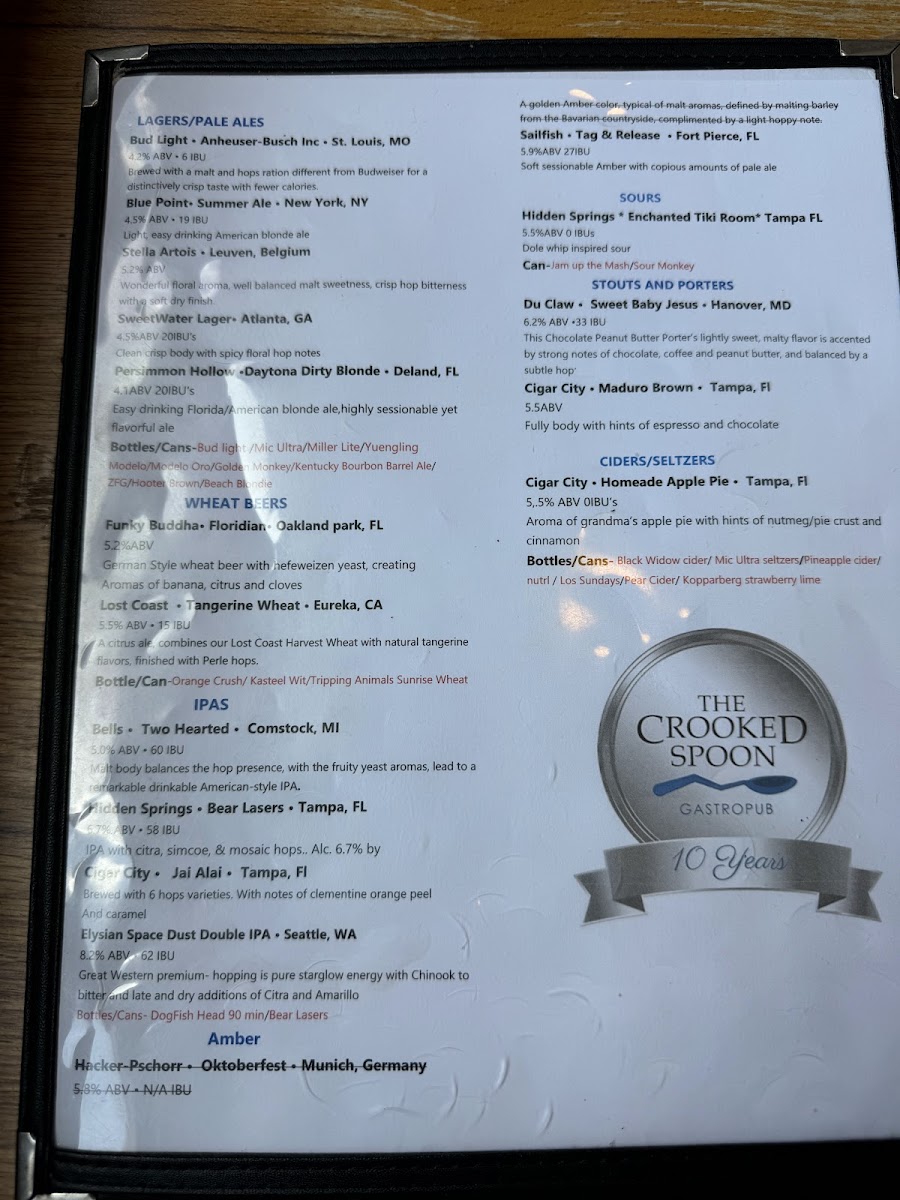 Menu The Crooked Spoon-7