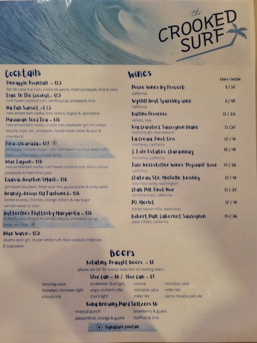 Menu The Crooked Surf-5