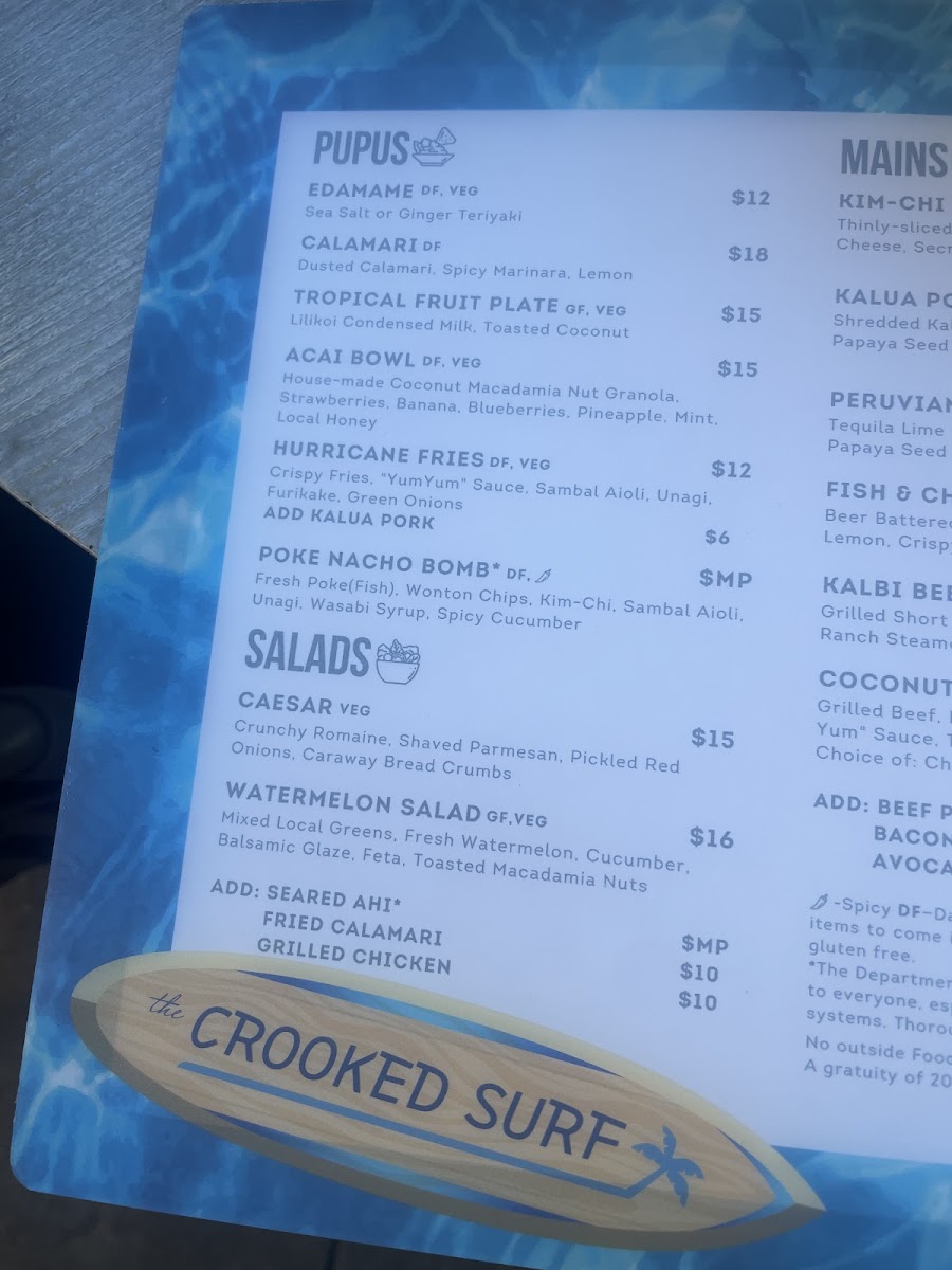 Menu The Crooked Surf-7