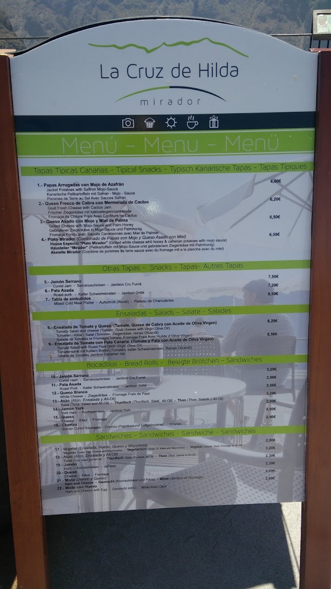 Menu The Cross Of Hilda Lookout-10