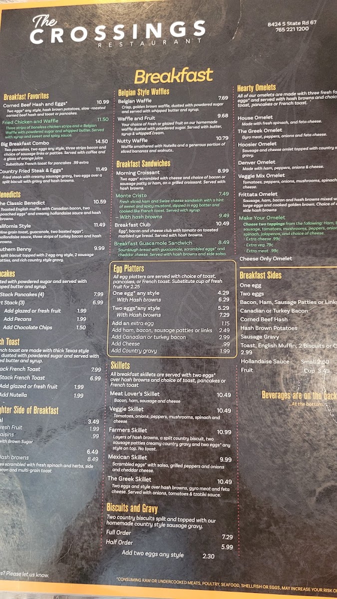 Menu The Crossings Restaurant-5