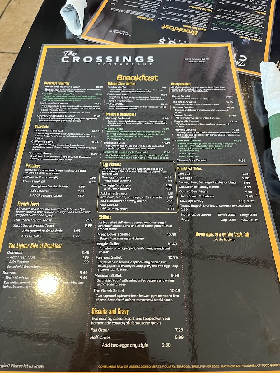 Menu The Crossings Restaurant-9