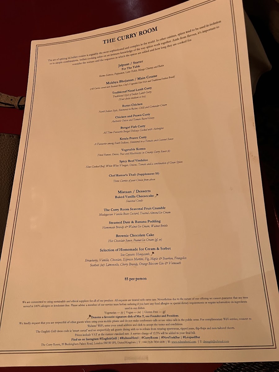 Menu The Curry Room-8