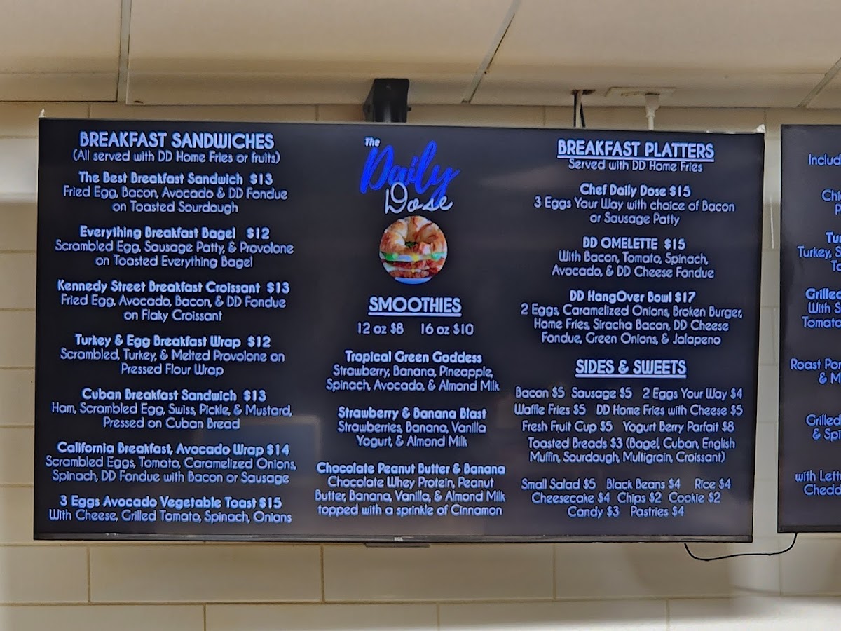 Menu The Daily Dose Coffeehouse And Eatery-1