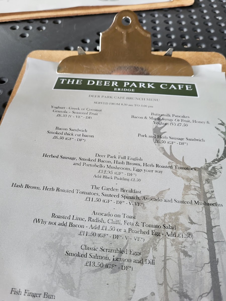 Menu The Deer Park Café-2