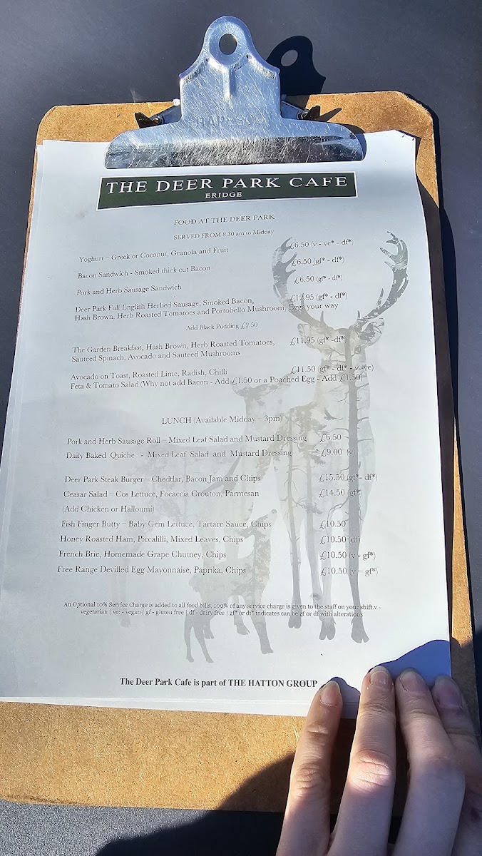 Menu The Deer Park Café-3