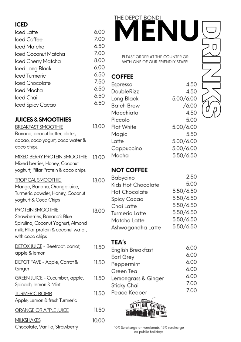 Menu The Depot-1