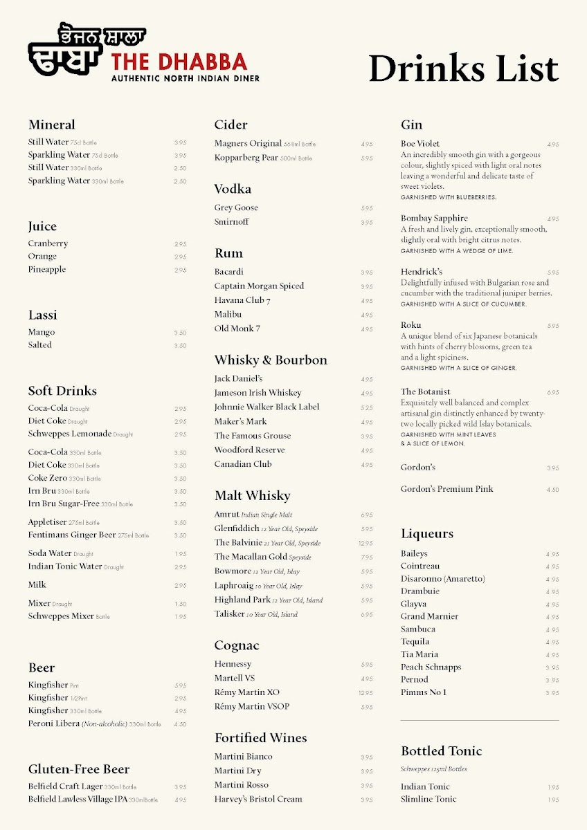Menu The Dhabba-9