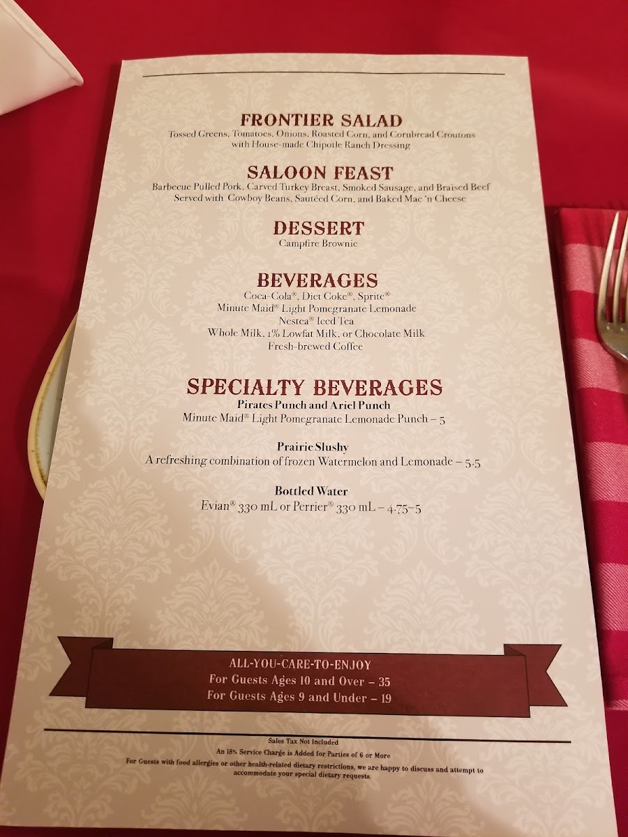 Menu The Diamond Horseshoe-8