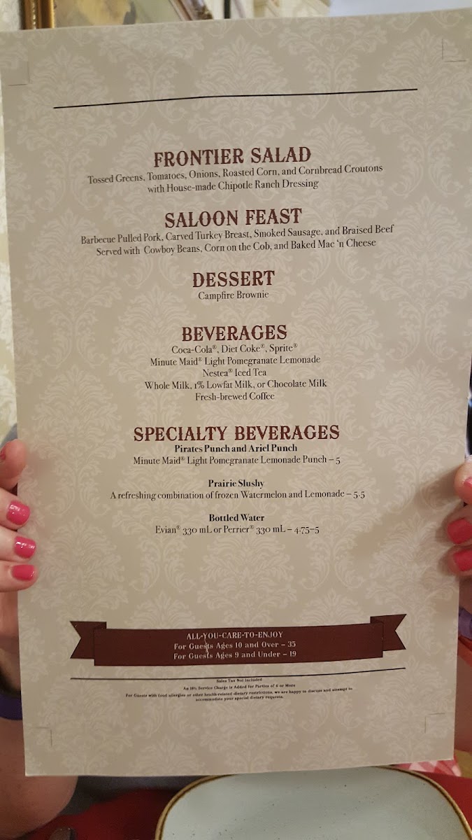 Menu The Diamond Horseshoe-9