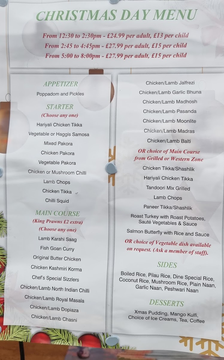 Menu The Dine Indian Restaurant-2
