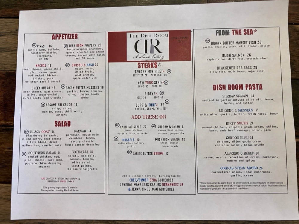 Menu The Dish Room-2
