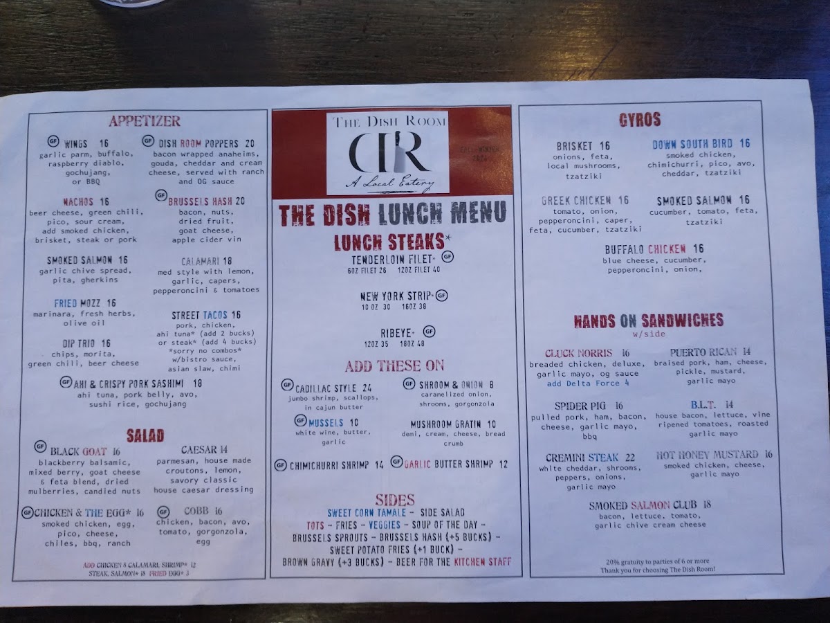 Menu The Dish Room-5