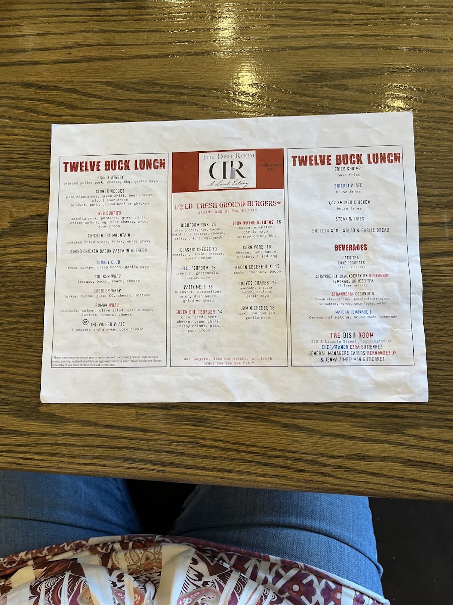Menu The Dish Room-6