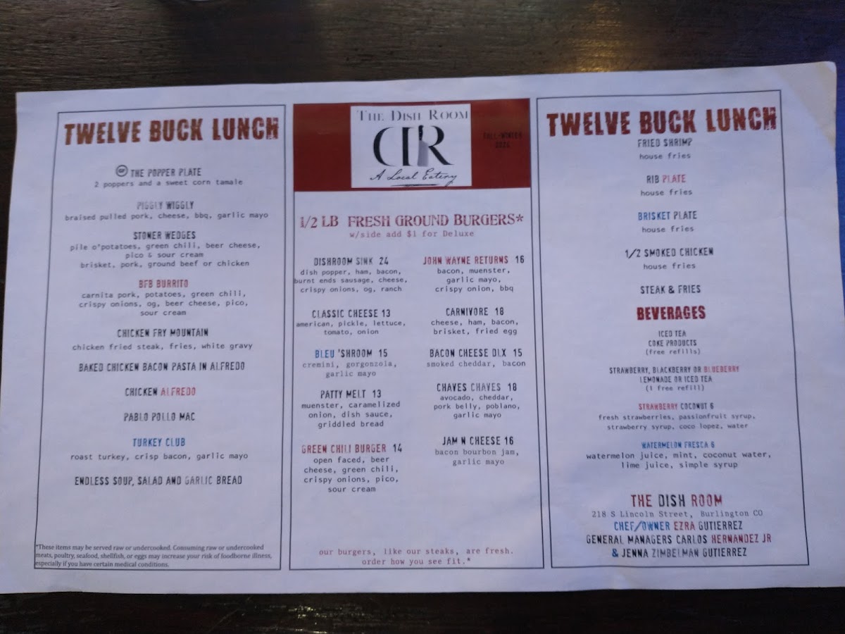 Menu The Dish Room-8