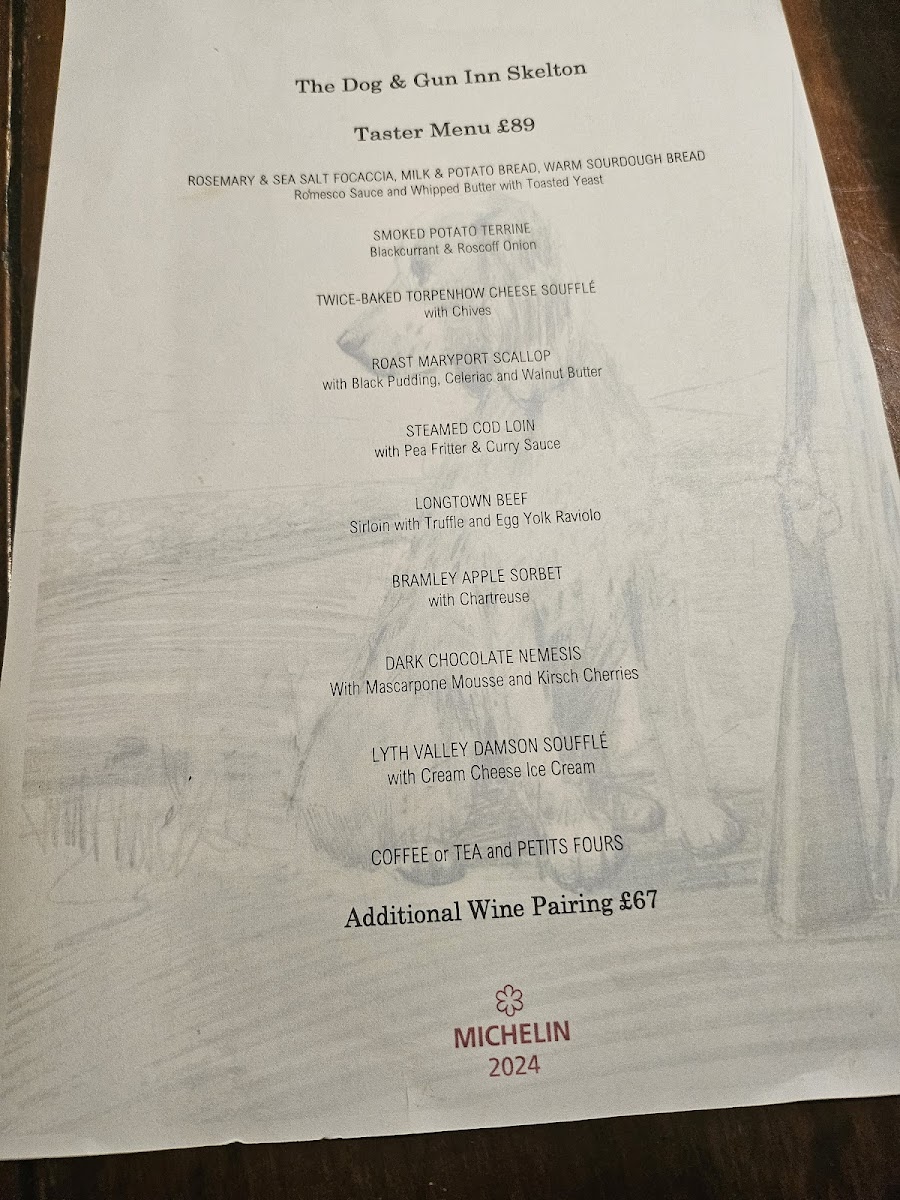 Menu The Dog And Gun Inn-1
