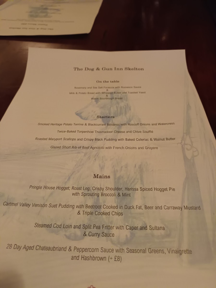 Menu The Dog And Gun Inn-2