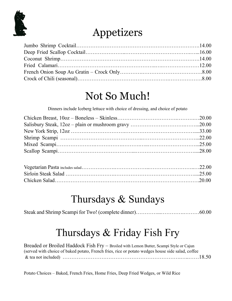 Menu The Dog Bar-2