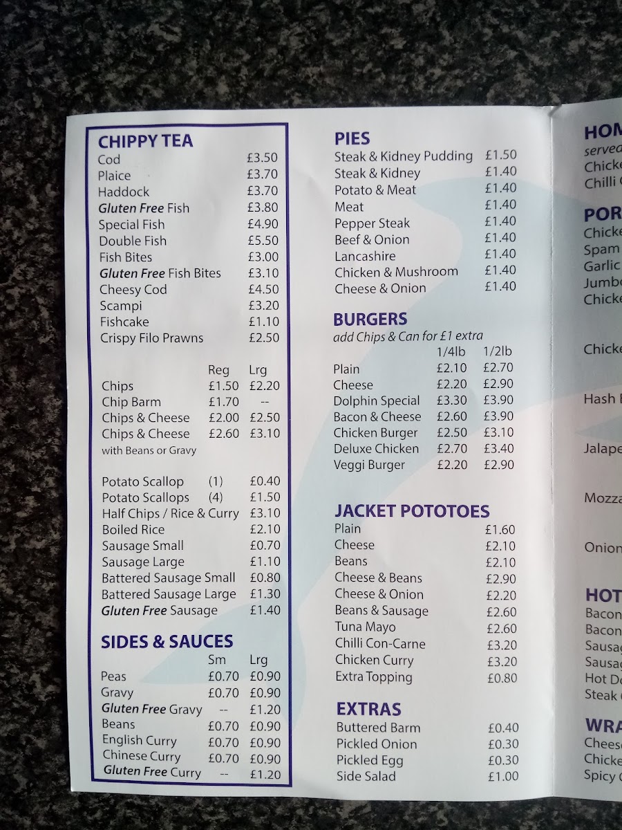 Menu The Dolphin-1